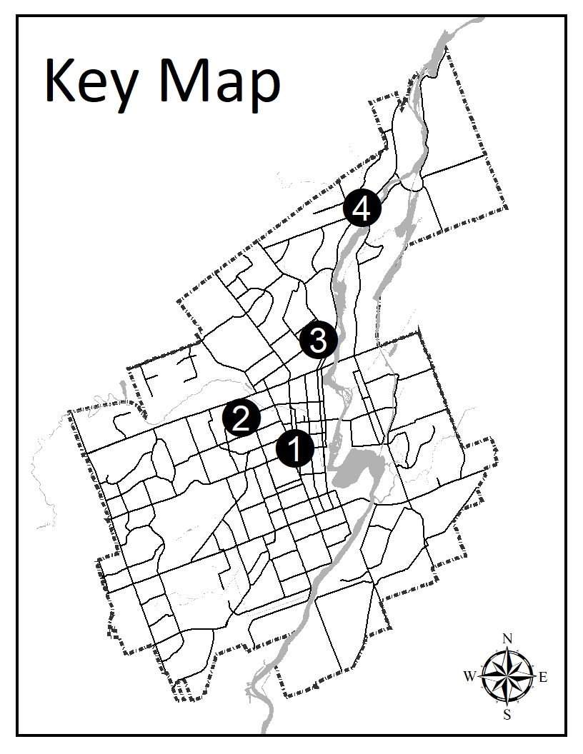 Map of City Identifying Location of Applications