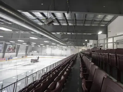 Ice pad at Healthy Planet Arena, including spectator seating