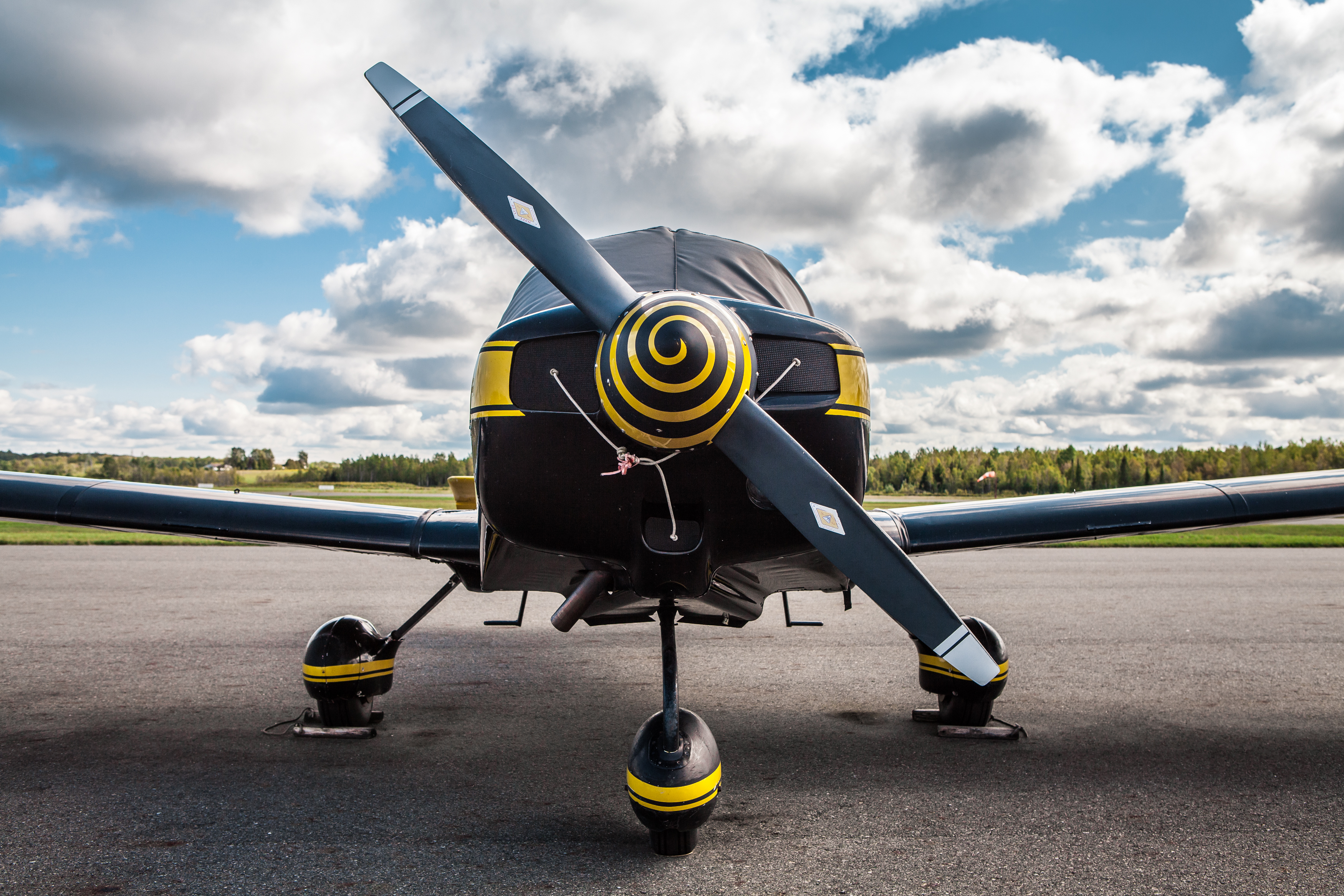 Front of a small plane