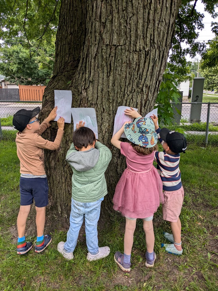 Kids playing in a park