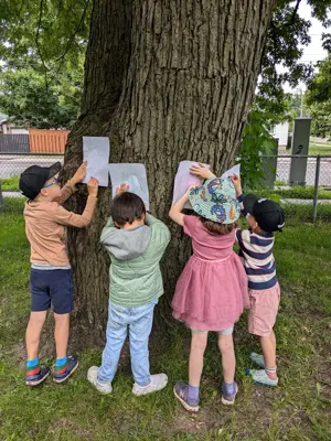 Kids playing in a park