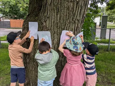 Kids playing in a park