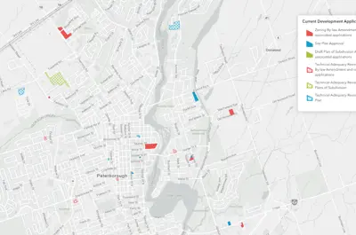Map of current development applications