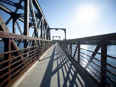 pedestrian bridge across Otonabee River