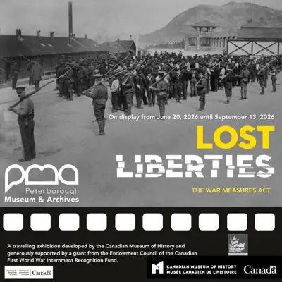 Adverting the exhibition Lost Liberties: The War Measures Act.