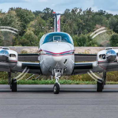 Small plan on runway