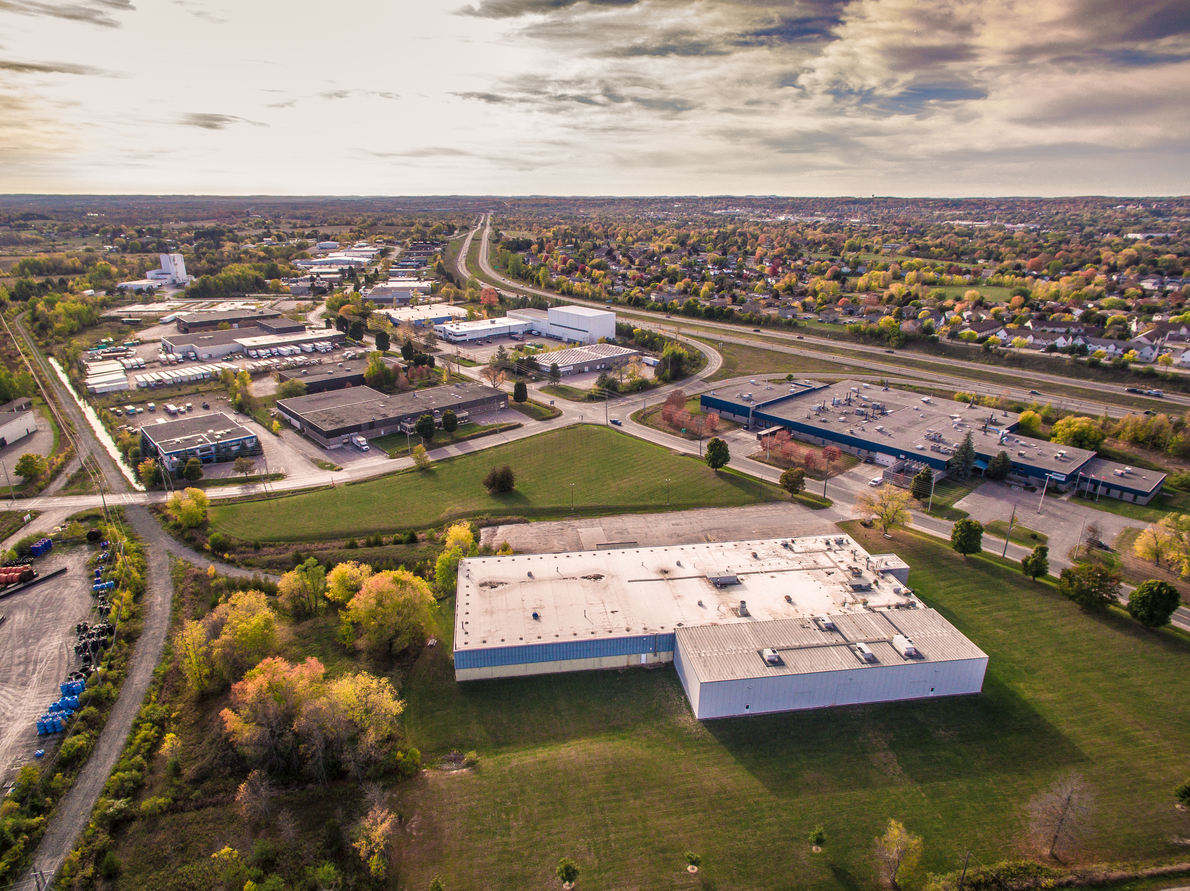 Aerial image of industrial park