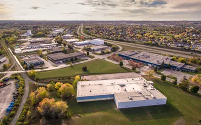 Aerial image of industrial park