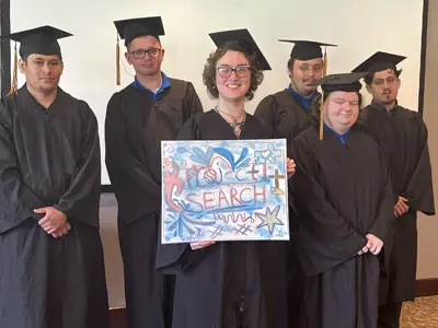 A photo of six interns graduating from the Project SEARCH program