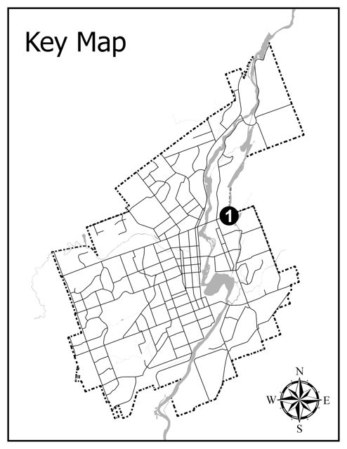 Key Map showing location of 349 Parkhill Road East
