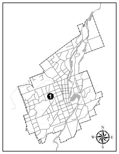 Key Map showing location of 835 Alexander Court relative to the City as a whole