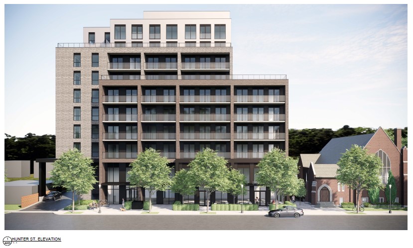 Drawing of the proposed multi-storey apartment complex